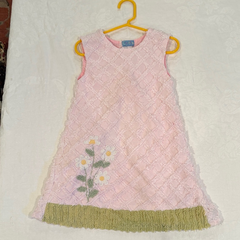Pink Chenille Sleeveless Dress Girls 4/5T